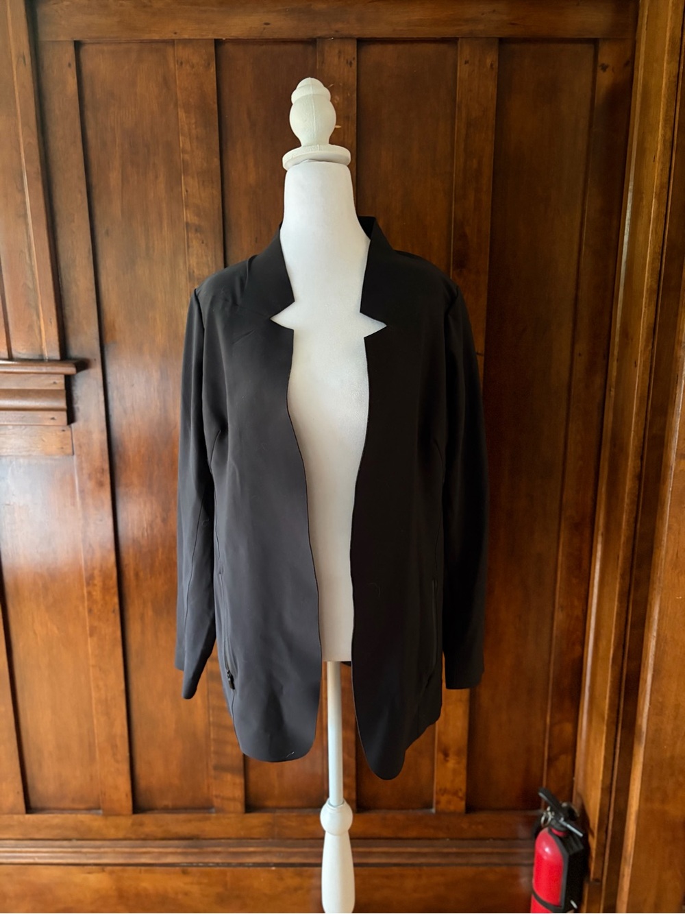 Athleta Black Open-Front Blazer Jacket
